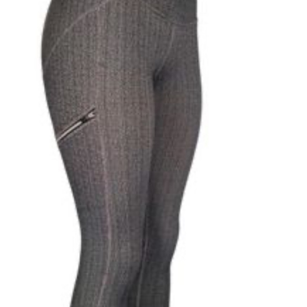 Athleta gray herringbone cropped leggings, size XS